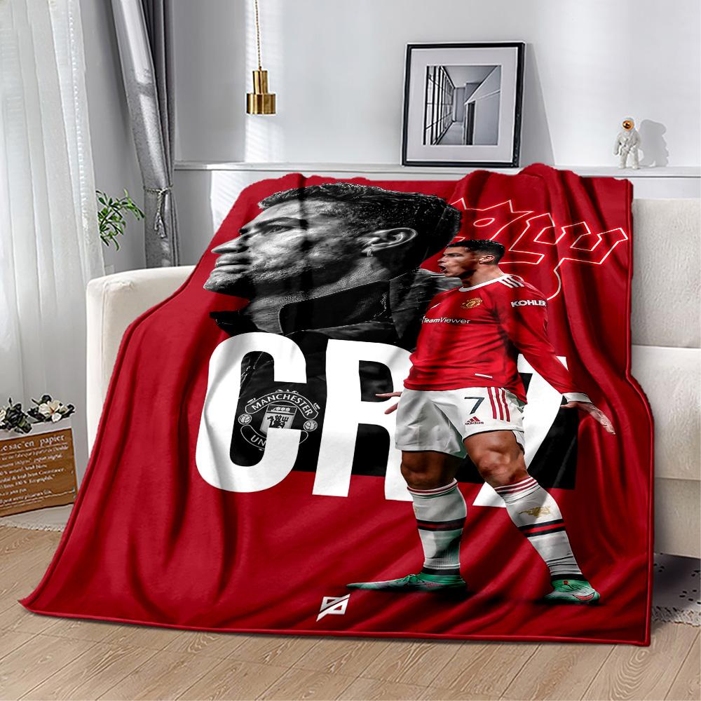 Cr7: Football Legend Blanket Soft & Cozy Suitable for Couch Chair Seaside for All Occasions Warmthful Decor Perfect Gift for Relatives and Friends