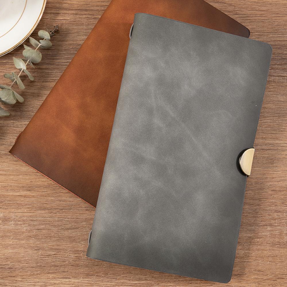 (Logo can be engraved) A6 leather strap notebook, small travel notebook, ledger, student travel diary, memo