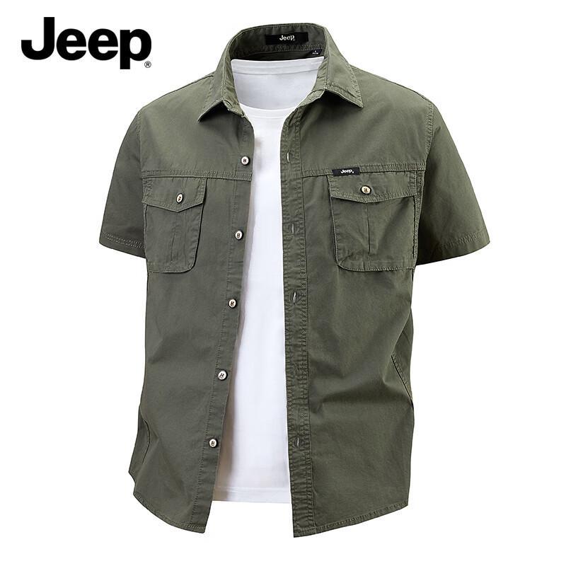 JEEP Men s Short Sleeve Work Shirt M