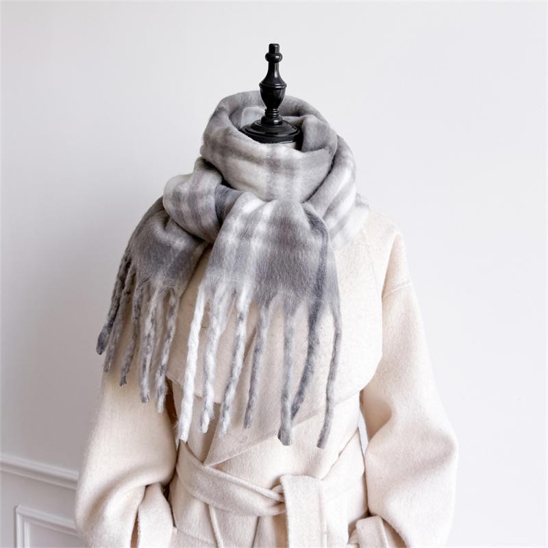 

Winter Cashmere Solid Color Pashmina Tassel Scarf Cold Weather Scarves Wraps Women Girls Thicken Warm Shawl Long Poncho Echarpe 23x180 cm