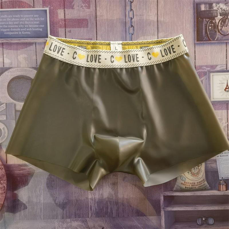 Fetisch Latex Enge Höschen Herren Durchsichtige Gummi Unterwäsche Boxershorts Sexy Hodensack U Konvex Beutel Unterhose Porno Nachtwäsche