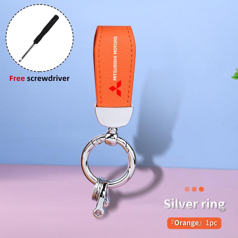 

For Mitsubishi 1PCS Car Key Strap Waist Wallet KeyChains Gift Microfiber Keyrings Auto Accessories Outlander Lancer Cross Colt