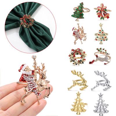 Claus Christmas Tree Wedding Supplies Napkin Ring Table Decoration Mouth Ring Christmas Supplies