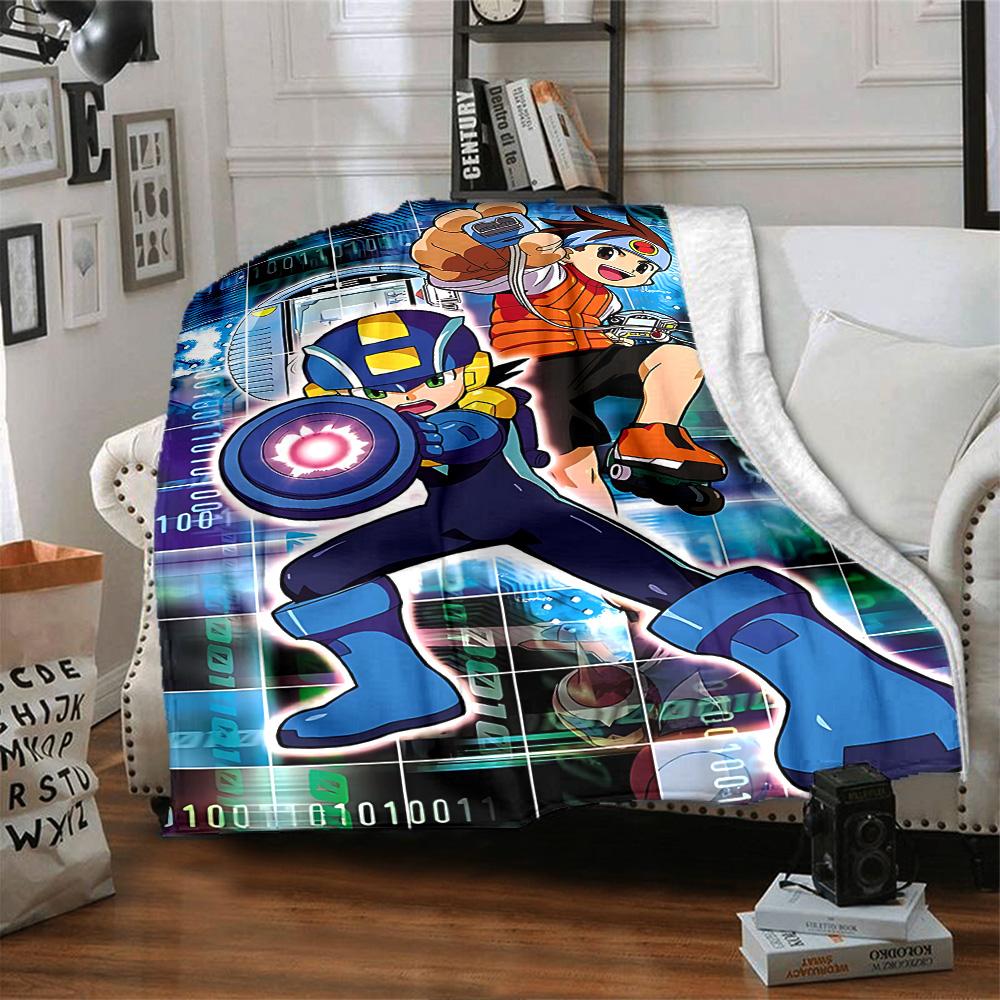 Cybernetic Heroes Adventure Flannel Blanket Super Soft Warm Cozy Blanket For Sofa Bed Office Travel Allseason Home Decor Gift