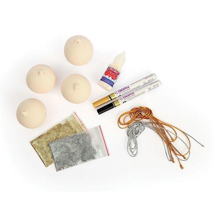 DIY Box 4 Ceramic Christmas Balls