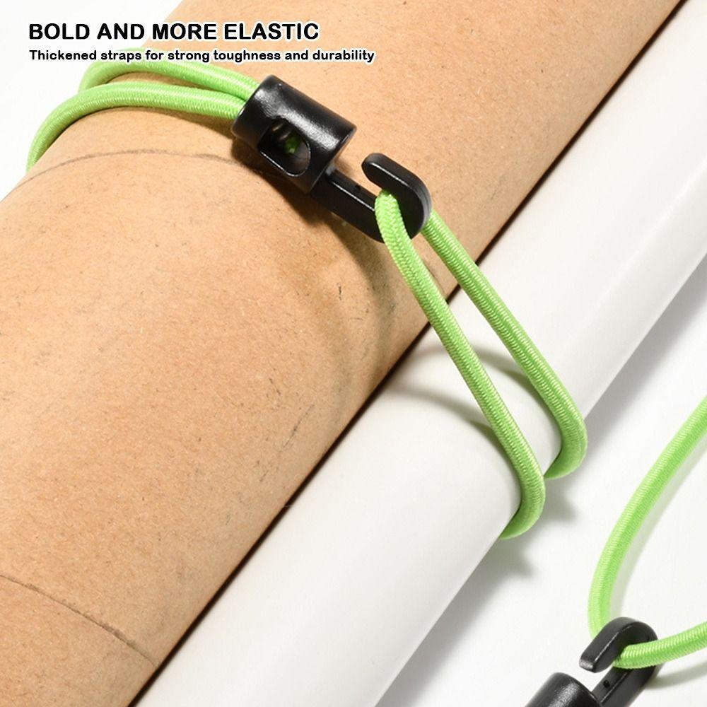 5pcs 26cm Latex Strap Flexible Luggage Binding Rope New Long Bungee Cords  for Camping Carts Bikes