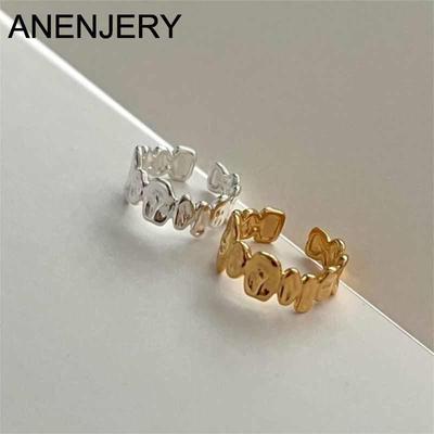 Anel de formato irregular para mulheres, personalidade moderna, anel aberto geométrico, joias