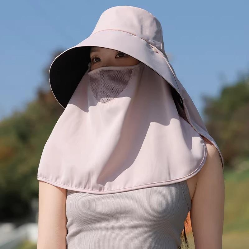 Shawl Sun Protection Hat with Face Covering Sun Hat Women's Shade Shawl Hat Women's No Shade Plus Outdoor Spring and Summer Hat