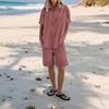 Women's Casual Pants Set Fashion Women's Shirt Soild Two Piece Set