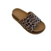 Leopard print slippers women's 2025 summer new Korean version outer wear one-word sandals lazy slippers flat-bottomed versatile beach slippers