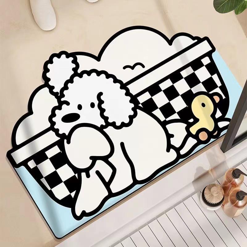 Cute Cartoon Cloud Non-Slip Diatom Mud Bath Mat 40x60 cm