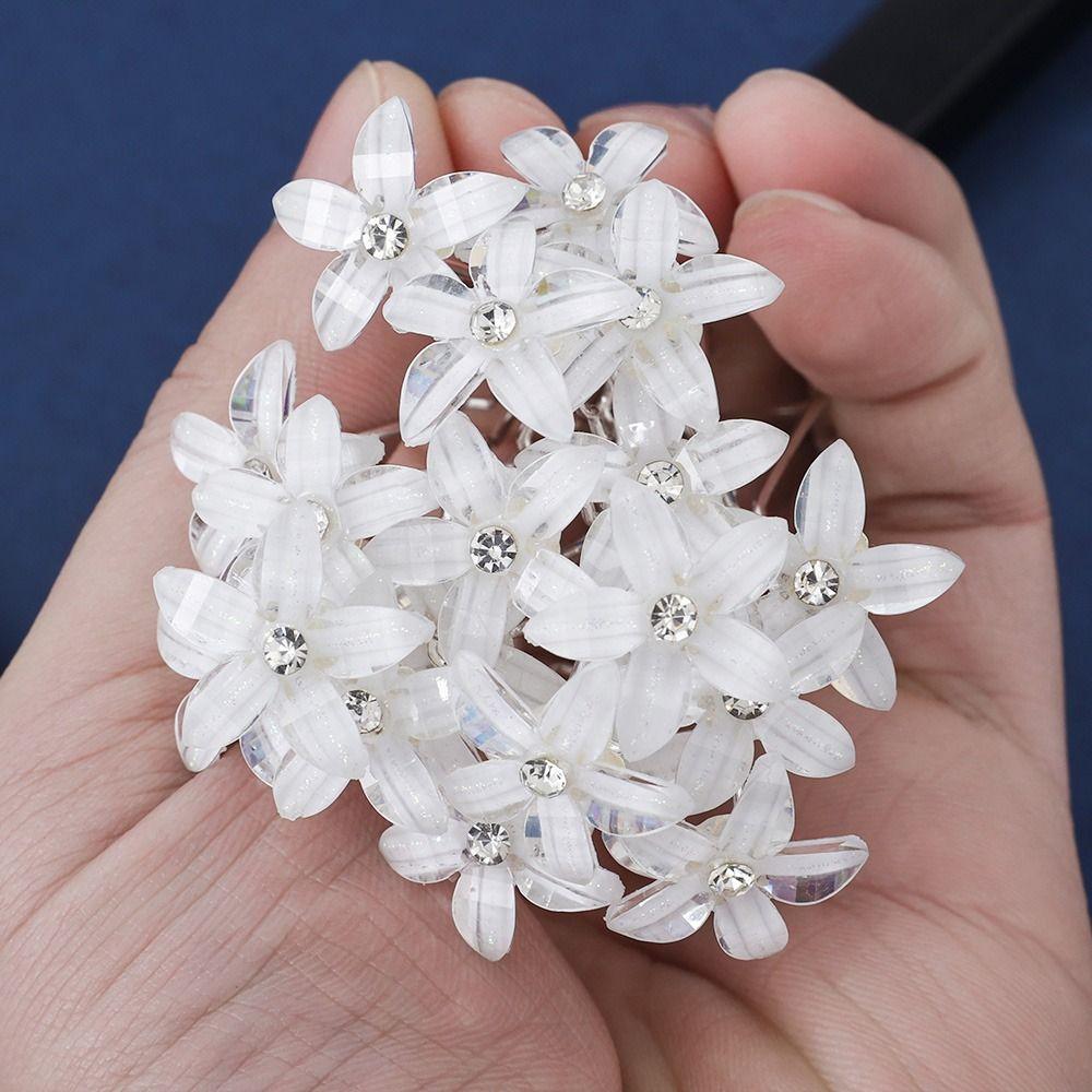Tiara Hair Accessories Wedding Hairpins U-shaped Pearl Pin Rhinestone Hair Clip Bridal Hair Jewelry