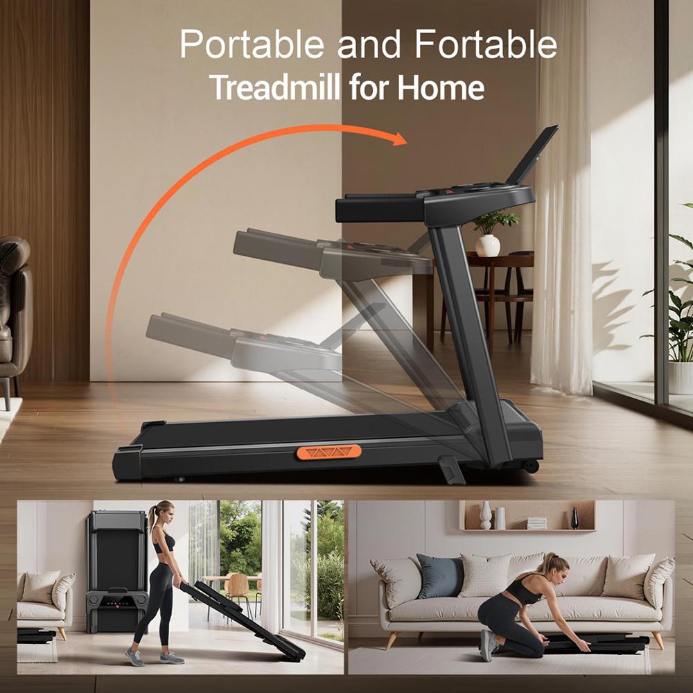 ROBORE SF10 Foldable Quiet Treadmill Black