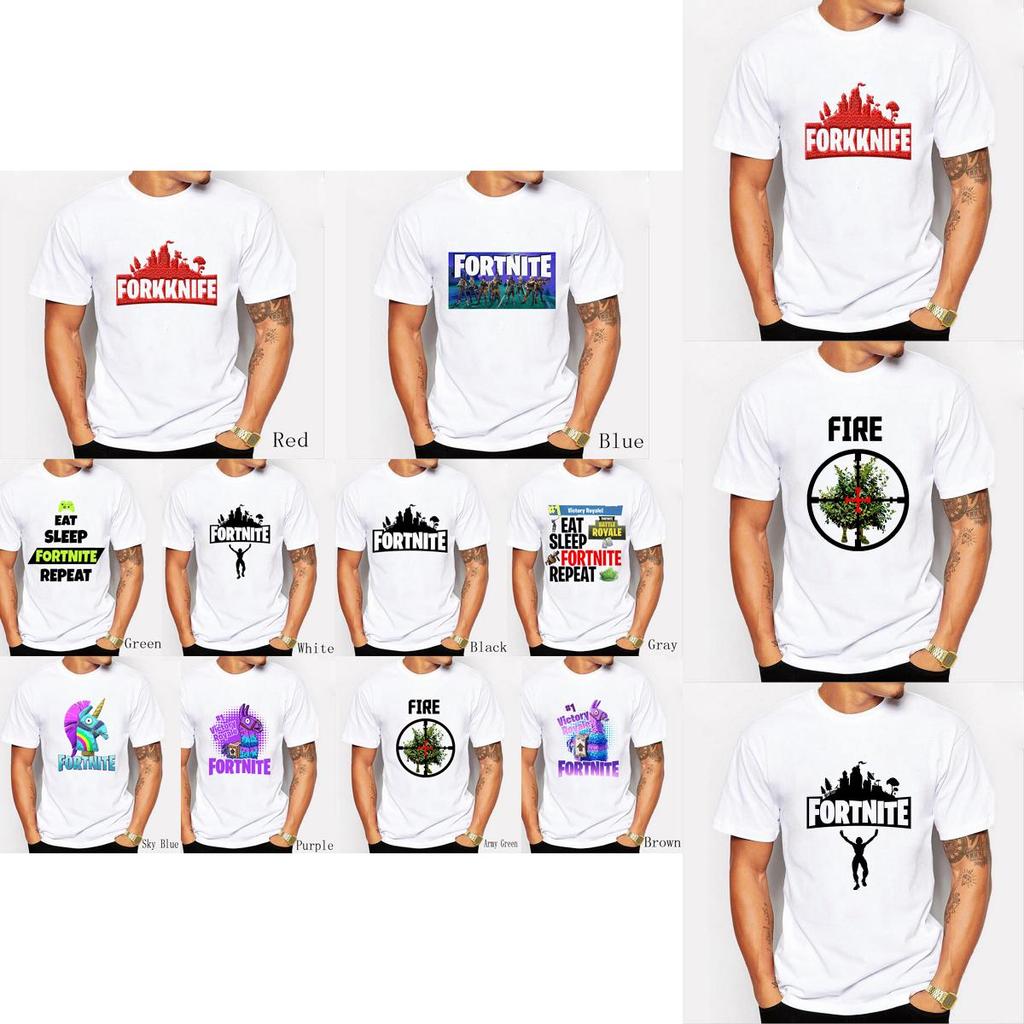 Fortnite Men Faddish Women Shirt Tshirt Leisure Short Sleeve Clothes Mens