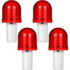 4-Pack LED Traffic Cone Lights - Emergency Flashing Warning Light for Collapsible Cones, 360-Degree LED Barricade Lights for Traffic Safety and