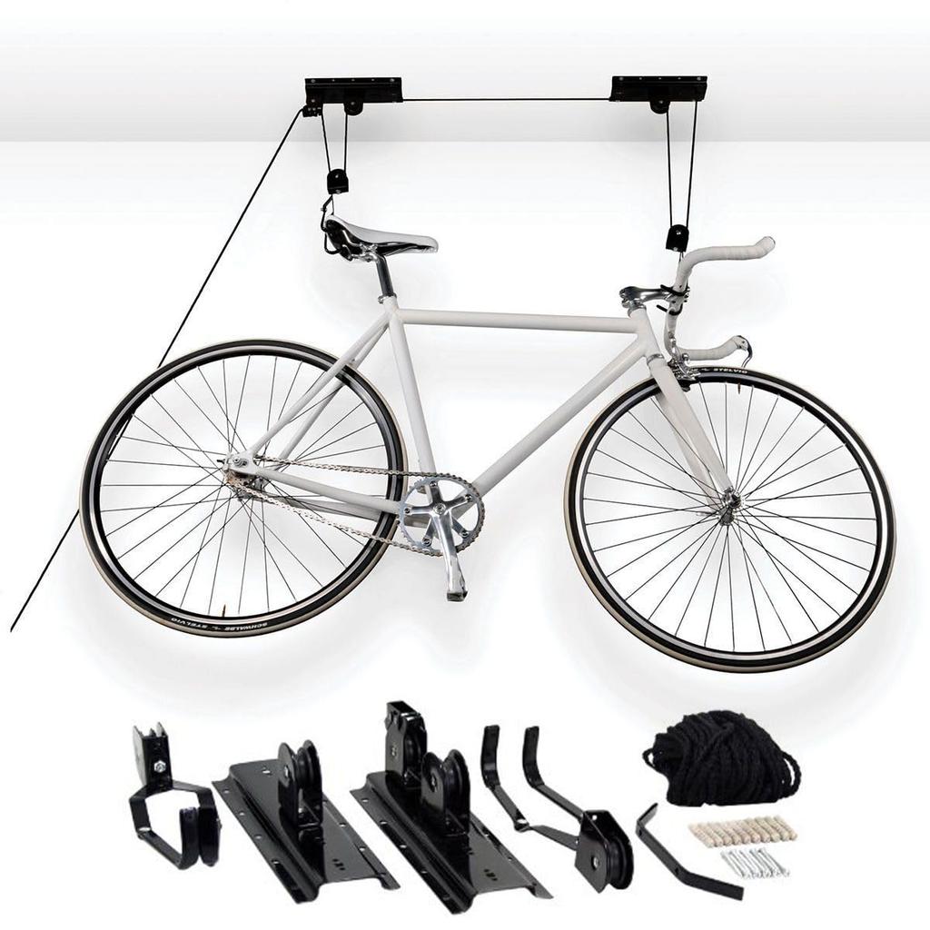 Gogogmee Nástěnné držáky na kolo až Hanger na kolo pro horská, silniční a ocelovou konstrukci pro Ideální pro garáž Černý hák, 25 kg, Kola, Kola, Dětská
