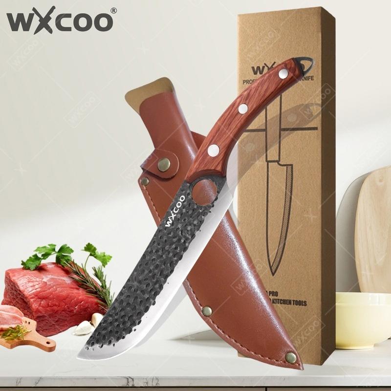 WXCOO Multifunctional Boning Knife Kitchen Knife Hand Forged Wooden Handle Perfect for Slicing Fruit Vegetable Knife