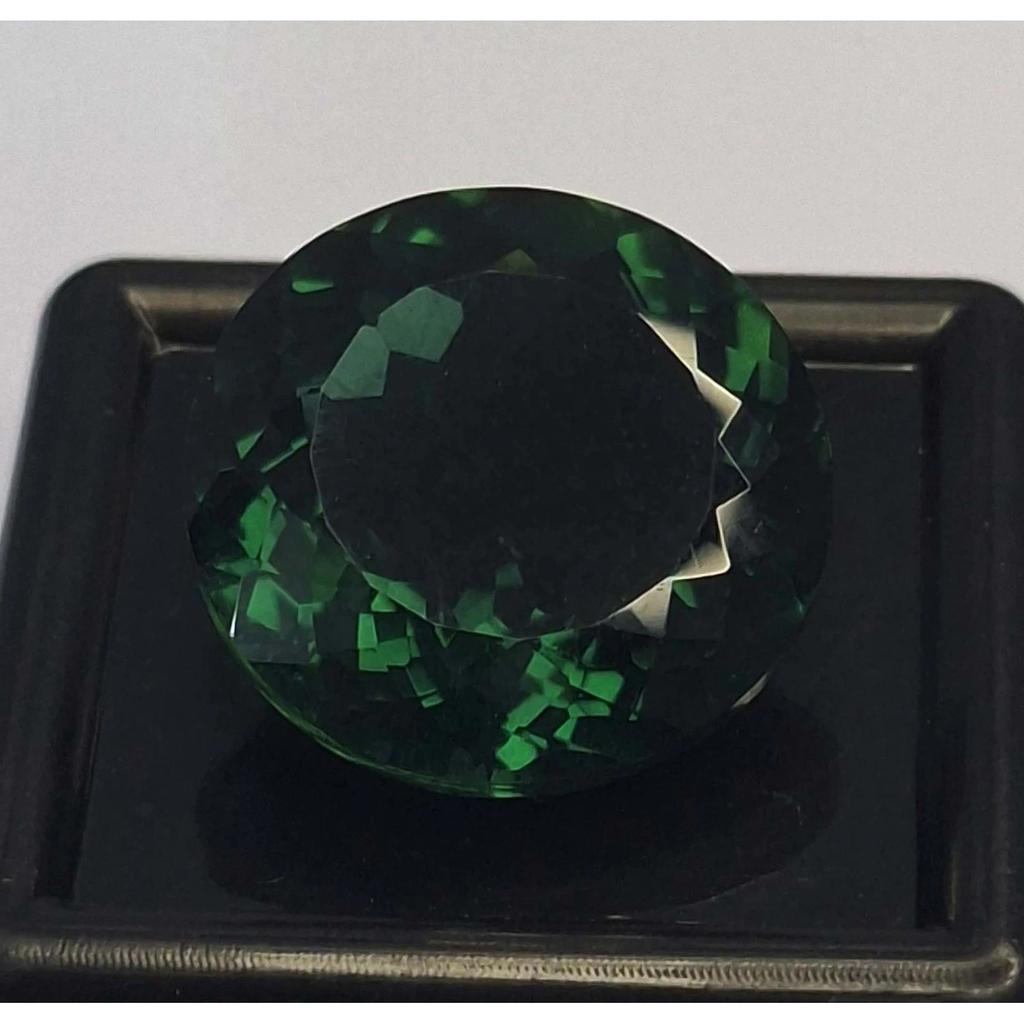 Natural Green Tourmaline 15-17 Ct Round Cut Certified Stunning Loose Gemstone