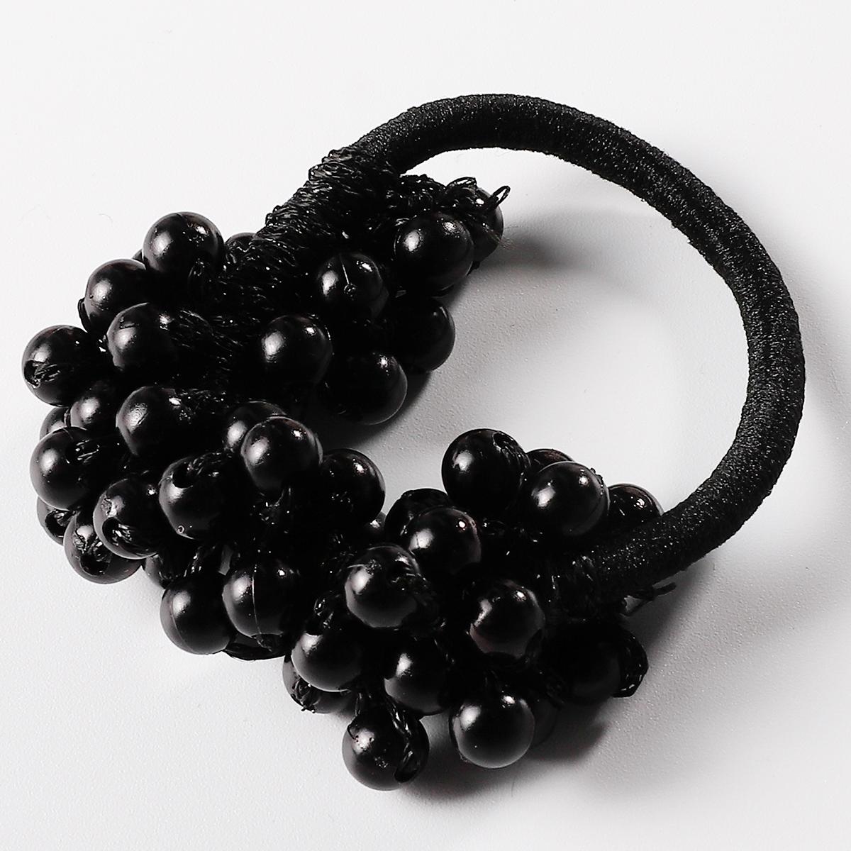 

Жемчужное кольцо для волос, веревка, модные головные уборы для девочек, милая резинка, эластичная лента для волос, аксессуары для волос чёрный