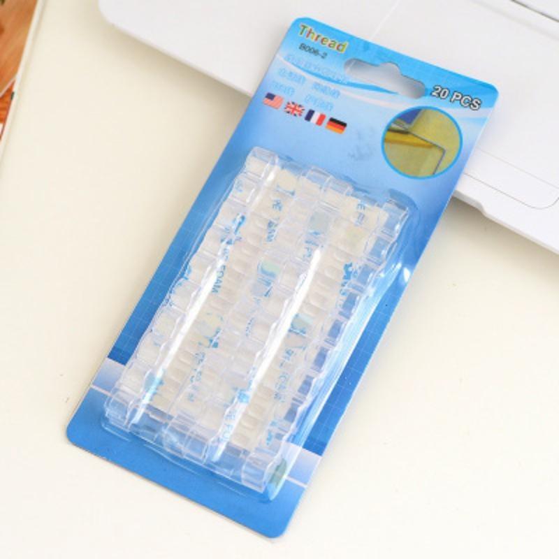 20Pcs Clear Adhesive Cable Clips Strong Stickiness Easy Install For Home Office Desk Car Wire Management Storage