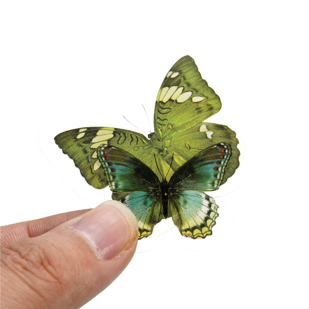40pcs Colorful Butterfly Wings Stickers Epoxy Resin Fillings Plant Sticker for DIY Silicone Mold Filler Nail Art Crafts Decor