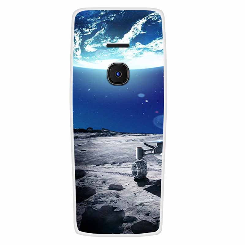 For Nokia 8210 4G Case Soft Silicone Space Landscape Covers for Nokia 6300 4G Cases Colorful Bumpers Cat Phone Protective Bags