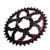 36T Bike Chainring 7075 Aluminum Alloy Lightweight Positive Negative Tooth Round Chainwheel for GXP Road Bikes Red