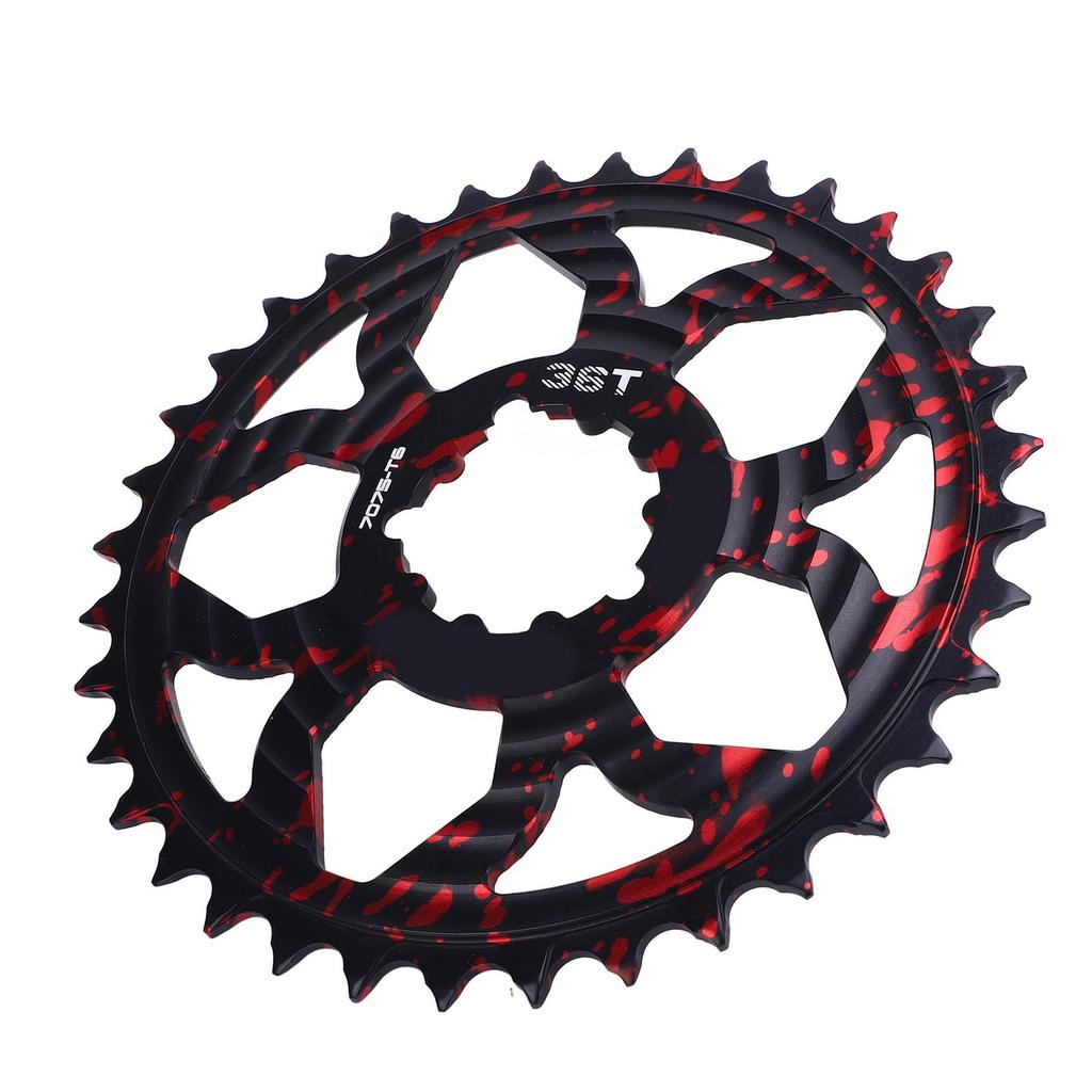 36T Bike Chainring 7075 Aluminum Alloy Lightweight Positive Negative Tooth Round Chainwheel for GXP
