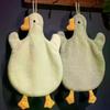 1PC Cartoon Goose Hand Kerchief Hanging Hand Towel Water Absorbing Hand Towel Kitchen And Bathroom Supplies