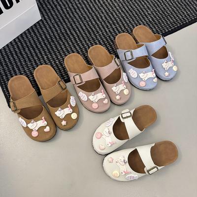 Bequeme lässige coole Hausschuhe modisch vielseitig niedliche Cartoon-Kätzchen-Tasche Kopfhausschuhe Damen 2025 Herbst neu