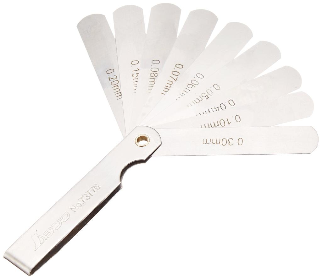 Shinwa Sokutei Thickness Gauge A 75mm Set 73776 9-piece