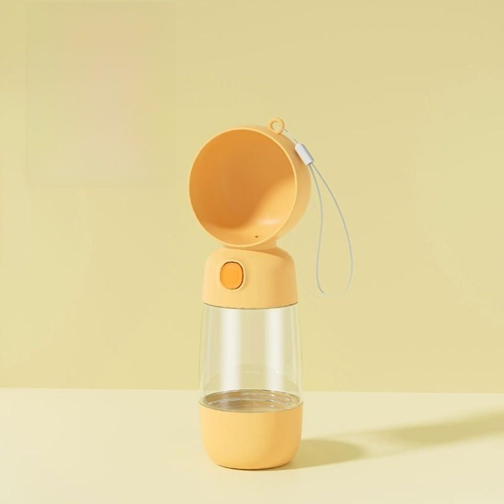 2 in 1 Pet Water Bottle Transparent Easy To Clean Pet Food Containers Plastic with Strap Dog Drinking Bottle Garden