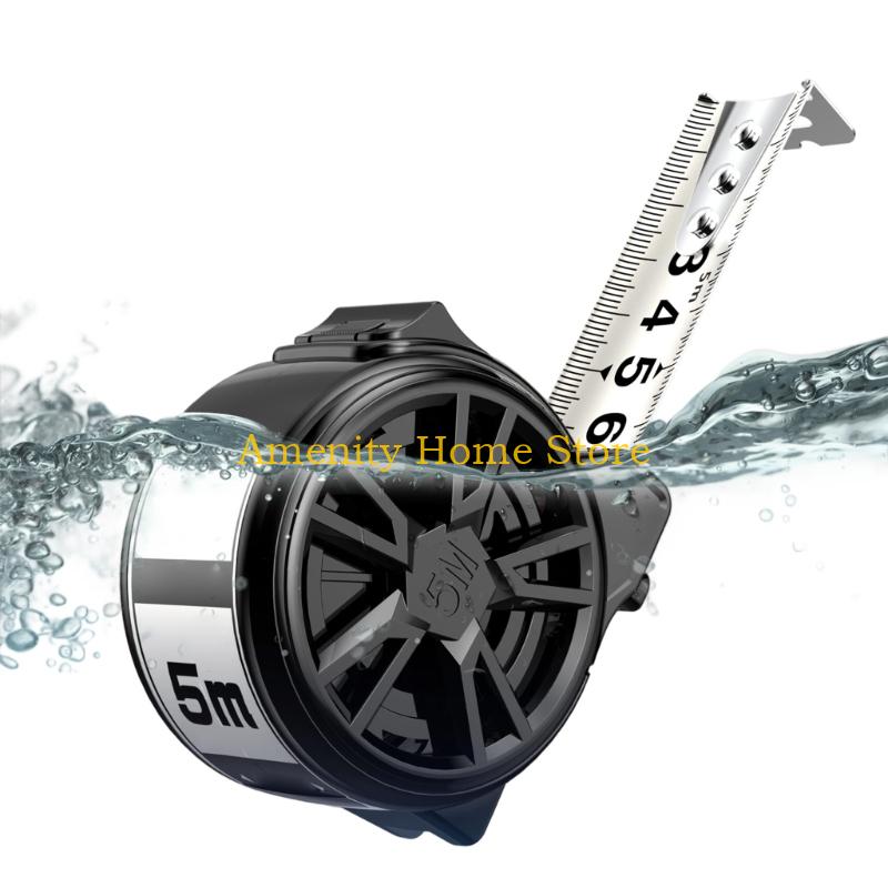 F26C 5m Tape Measure Stainless Hollow Measuring Tape with Double Lock and Clip Metric Ruler Rustproof for Construction