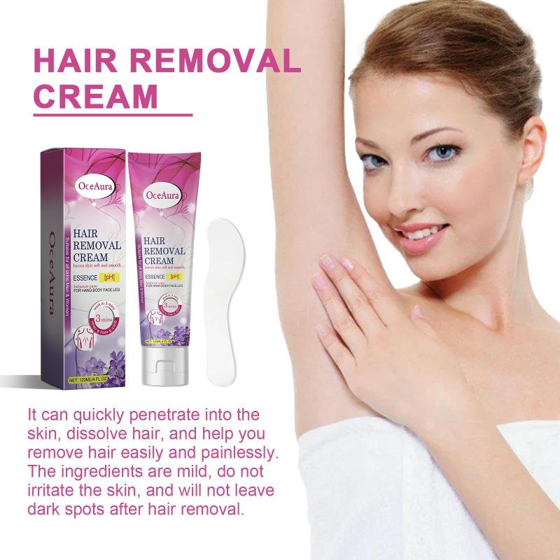 Urte-hårfjerningskrem for skånsom og ikke-irriterende hårfjerning under armhulene på kroppen, delikat og glatt hud-hårfjerningskrem
