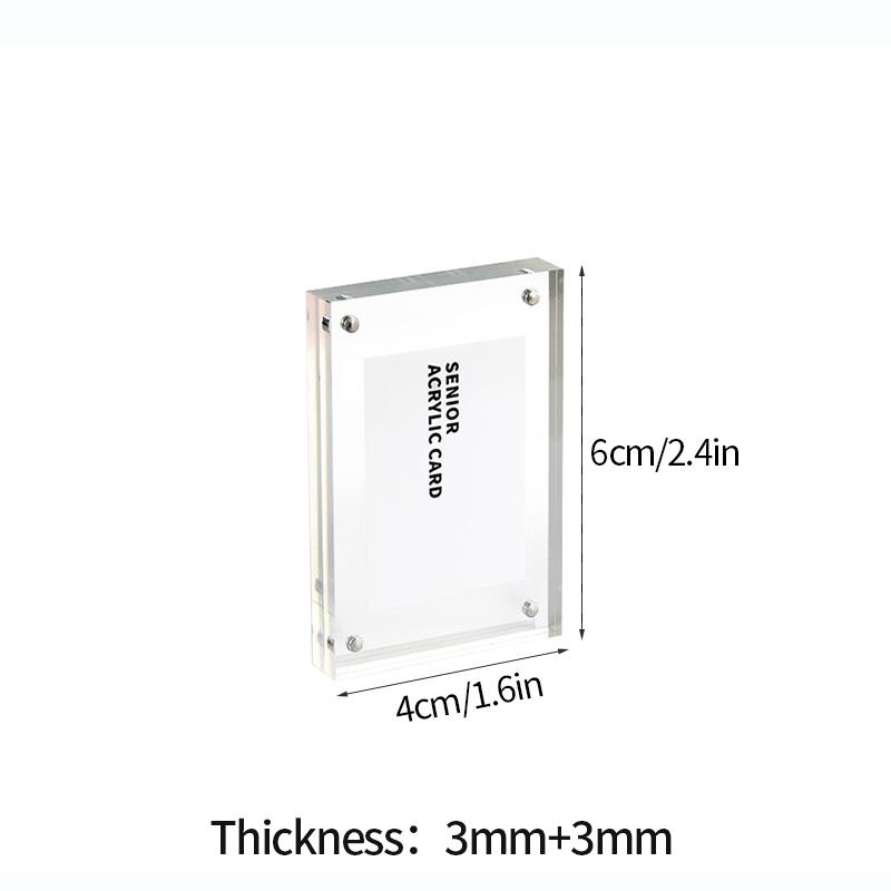 Acrylic Photo Frame Transparent Magnetic Picture Frame Kpop Photocard Holder Cadre Photo Idol Card Display Stand Room Decor