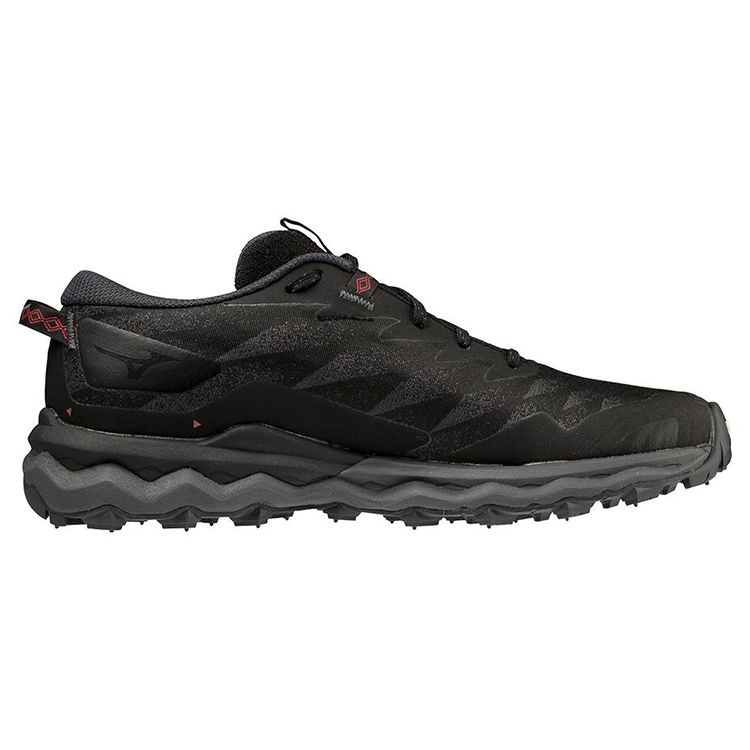 Mizuno Wave Daichi 7 GORE-TEX Black Women Sneakers Grey Red J1GK225638