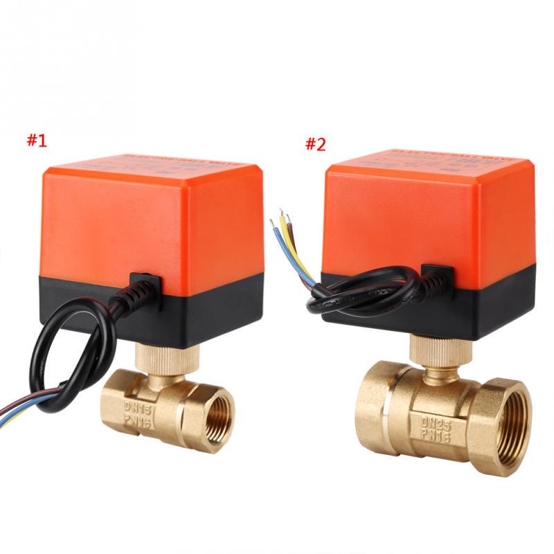 2-Way Electrical Valve 3-Wire 1-Point Control G1/2 DN15 AC220V ZKS-KS Motorized Brass Ball Valve 2-Way Electrical Valve 3-Wire 1-Point Control G1/2 DN15 AC220V ZKS-KS Motorized Brass Ball Valve