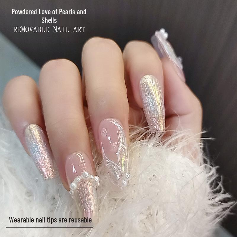 Handcrafted Short Wearable Nail Art Stickers - High-End Boutique False Nails