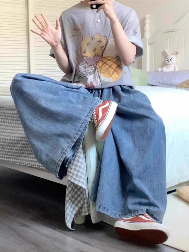 100% Pure Cotton Gray Women's European Short-Sleeve Summer T-Shirt - Trendy American Niche Design