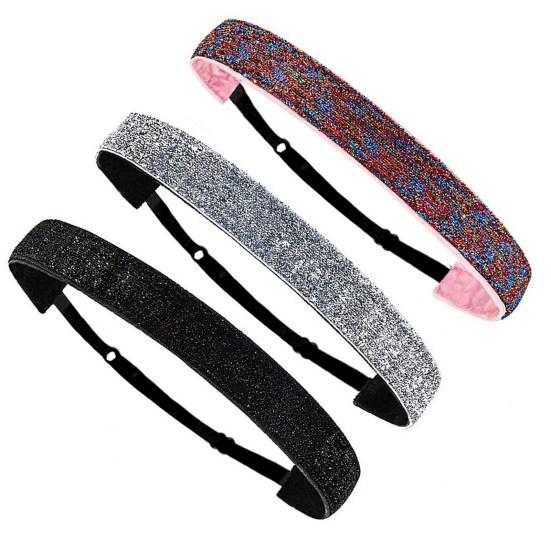 Fashion Kids Glitter Non Slip Stretch Hairband Sports Headband Hair Accessory