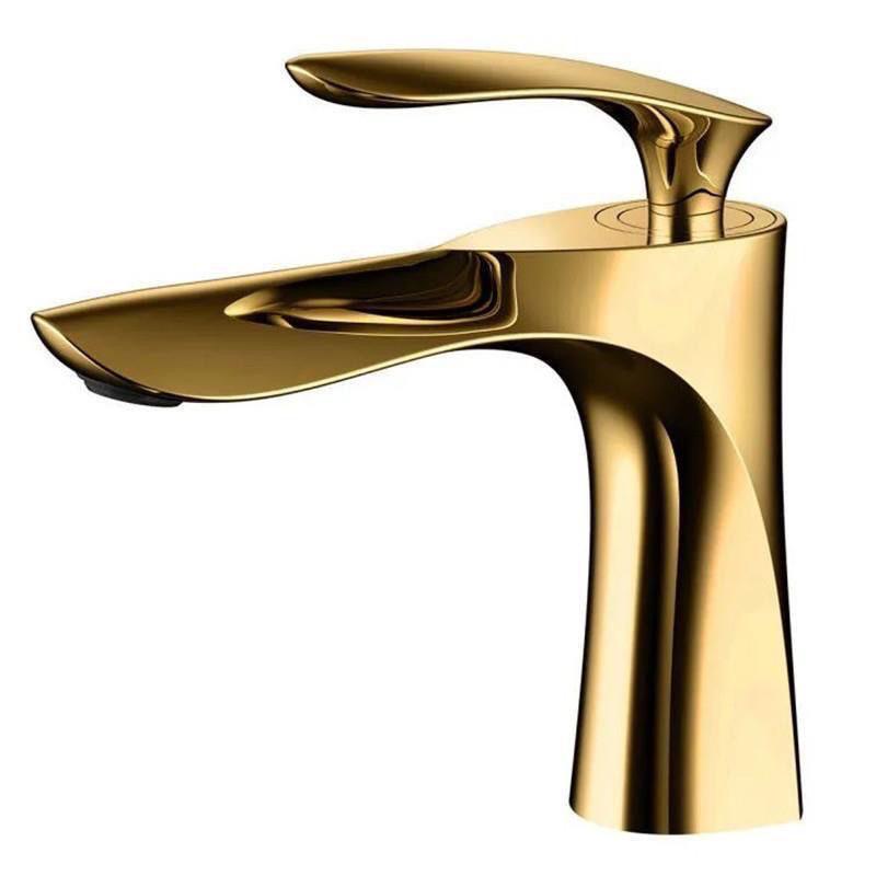 

Black/Gold Bathroom Faucet Basin Faucet Brass Mixer Tap Wash basin Faucet Single Handle Hot and Cold Faucet Deck Mounted золотой
