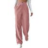 Nuovi Pantaloni da Donna Autunnali a Vita Alta in Velluto a Coste, Pantaloni Lunghi Dritti Larghi Casual Monocolore