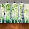 1pc Enchanted Forest Wall Tapestry  No Electricity Needed SelfAdhesive Hanging with PrePunched Holes Realistic Birch Trees