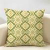 Bohemian Tile Print Cushion Cover Durable Hypoallergenic Organic Linen Short Pillow Cover Washable