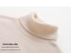 100% Cashmere Women's High Neck Solid Color Loose Fit Sweater for Autumn/Winter