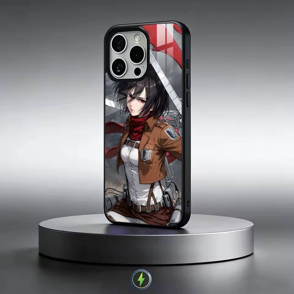 Hot Anime A-Attack On-n Titan Mikasa Phone Case For iPhone17,16,15,14,13,12,11 Plus,Pro Magnetic with Magsafe Wireless Charging