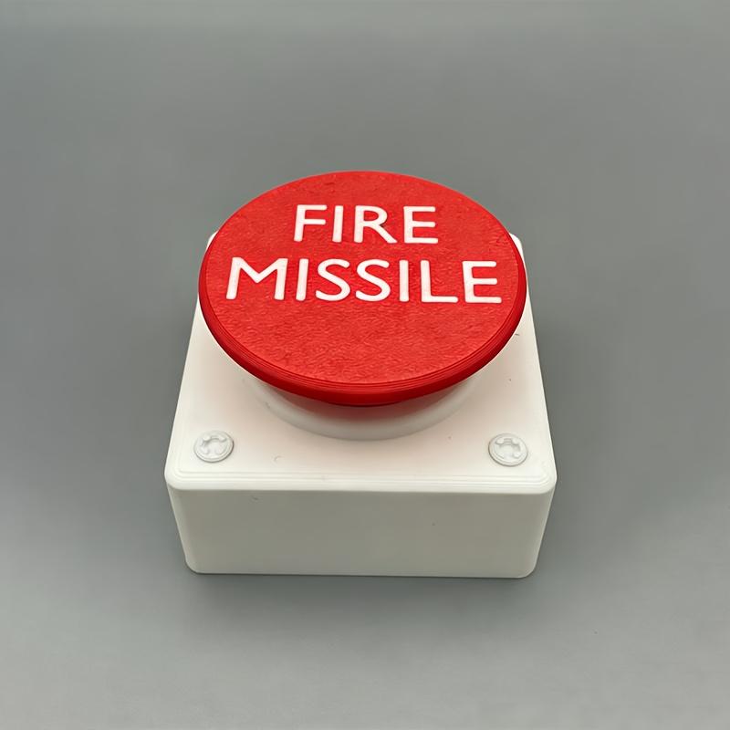 1Flame Missile Toilet Flush Button Cover Punch-Free Installation Durable Plastic Classic Design Suitable for standard flush valves You can Flame Missile Toilet Butt