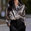 New Spring and Summer Printed Zebra Print Spring and Autumn Casual Loose Shirts Women's Button Tops