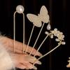 Headdress Pearl Hairpin U-shaped U-shaped Hairpin New Pearl Pendant HairClip  Women Girl