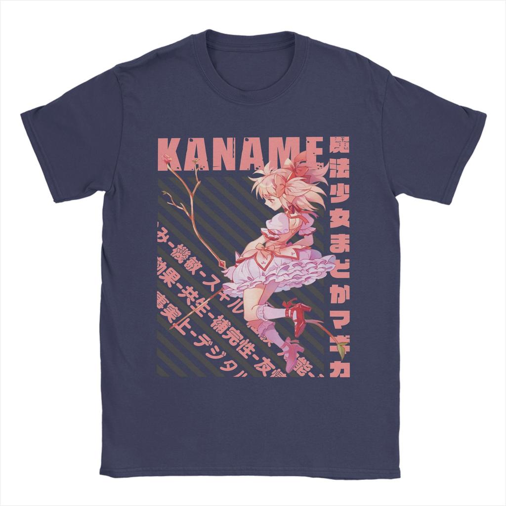 Mahou Shoujo Madoka Unisexs T Shirt Madoka Magica Anime Tee Shirt Short Sleeve Round Collar TShirts 100 Cotton Big Size Clothes